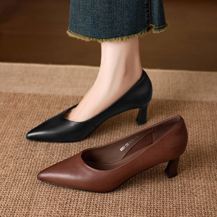 Adely Genuine Leather Pointed Heels