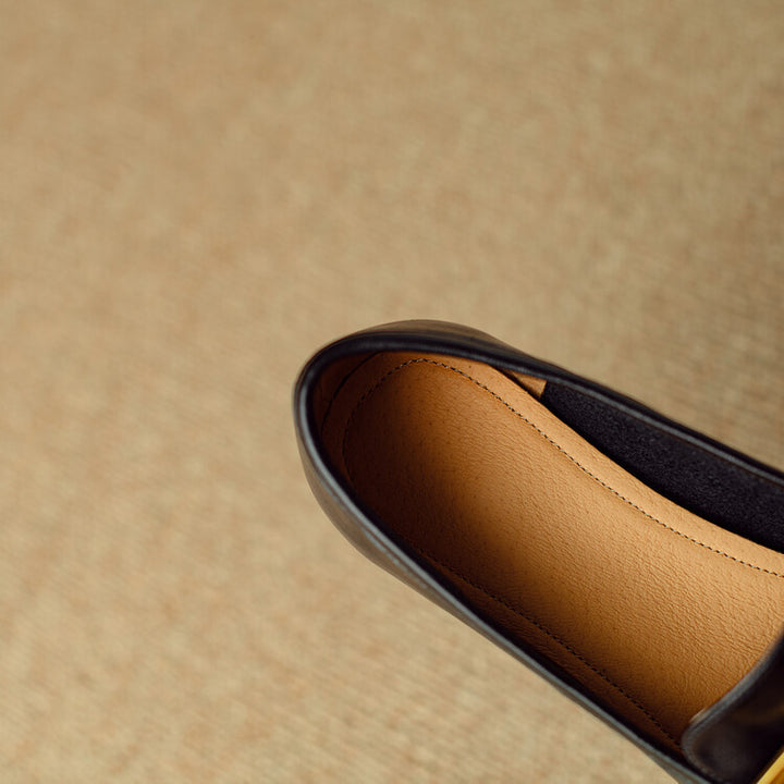 Zaria Buckled Genuine Leather Loafers