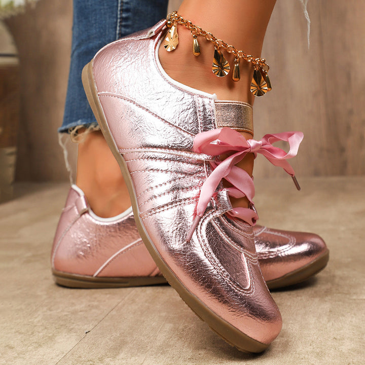 Delya Metallic Leather Shoes