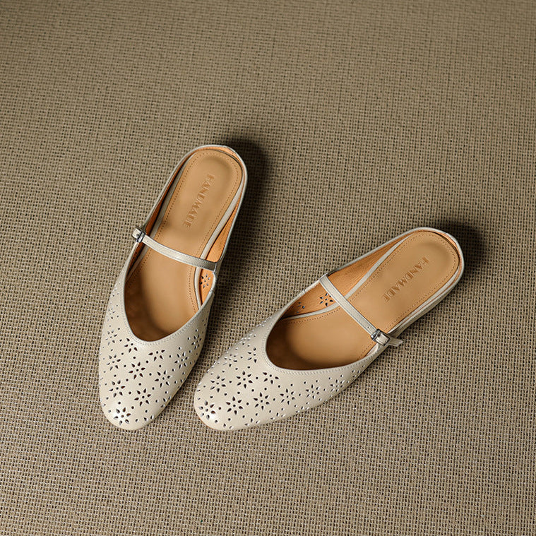 Orissa Genuine Leather Mary Jane Mules