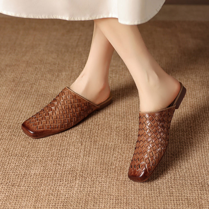 Nevia Genuine Leather Mules