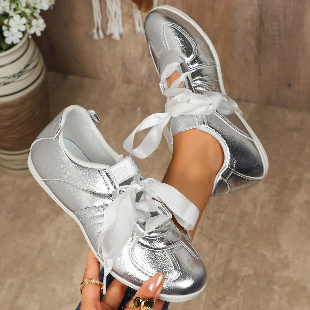 Delya Metallic Leather Shoes
