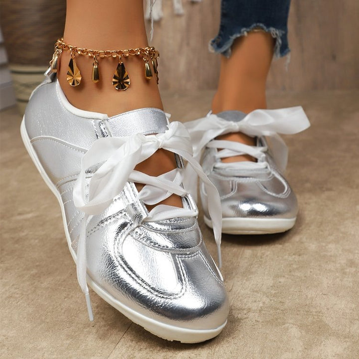 Delya Metallic Leather Shoes