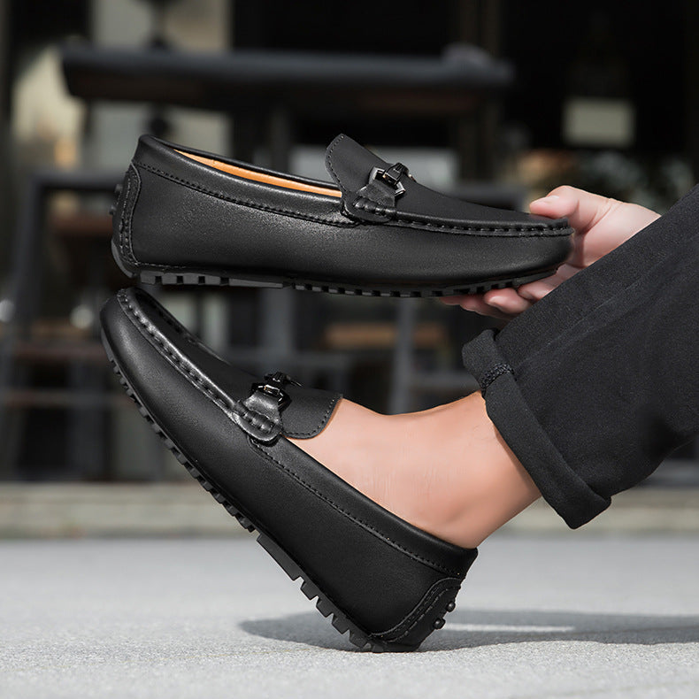 Breco Genuine Leather Moccasin Loafers