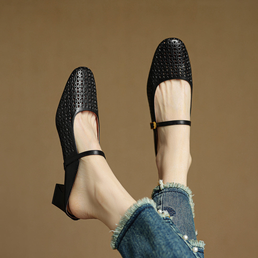 Arlen Genuine Leather Mary Jane Mules