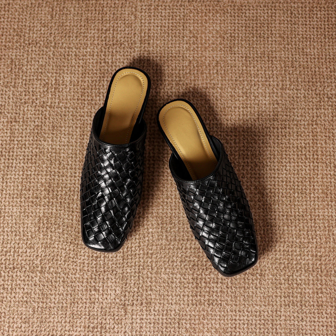 Nevia Genuine Leather Mules