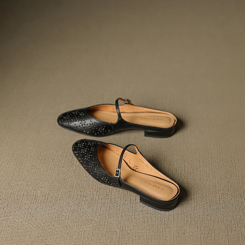 Orissa Genuine Leather Mary Jane Mules
