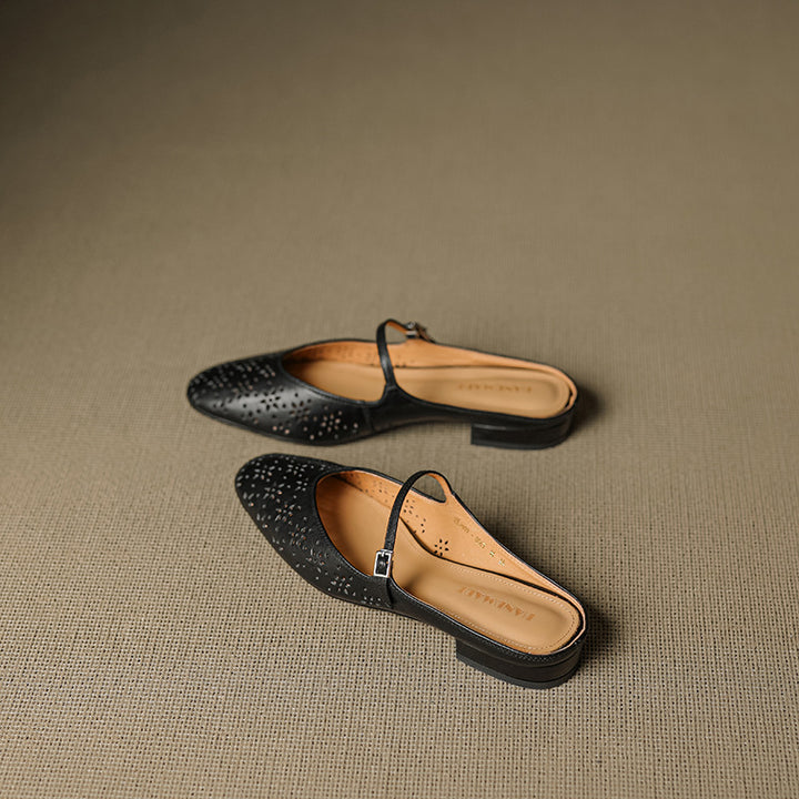 Orissa Genuine Leather Mary Jane Mules
