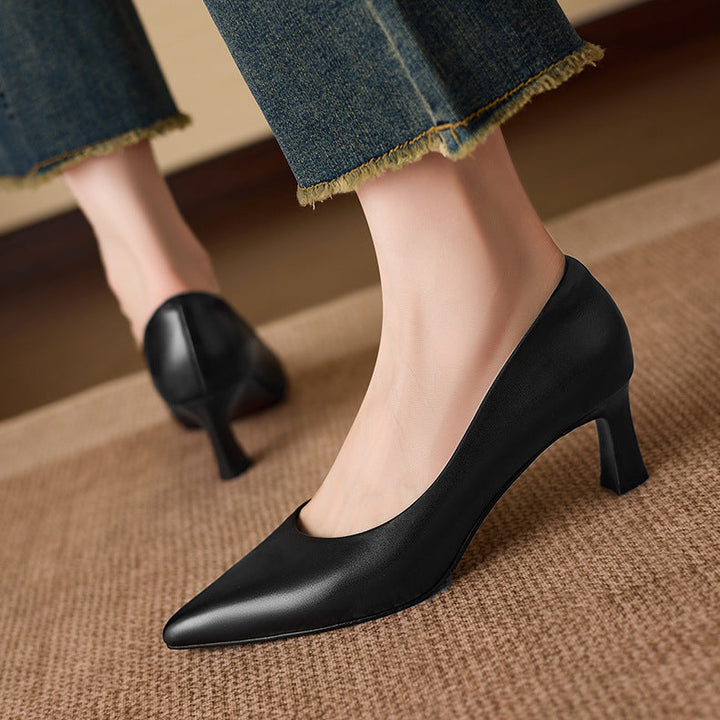 Adely Genuine Leather Pointed Heels