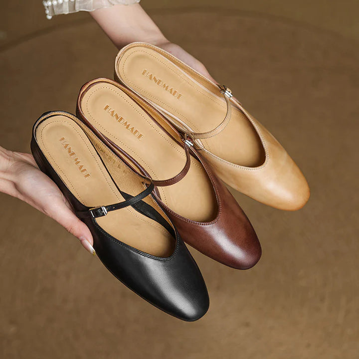 Julea Genuine Leather Mary Jane Mules