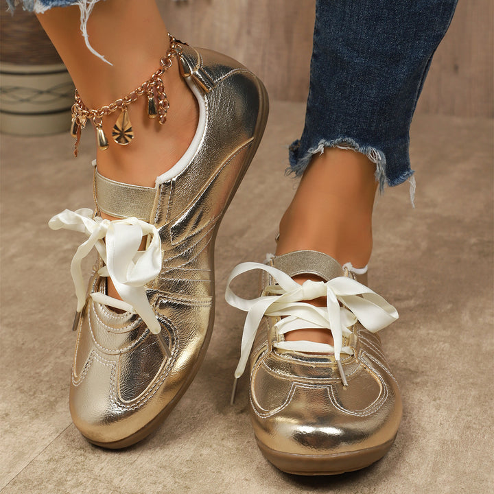 Delya Metallic Leather Shoes