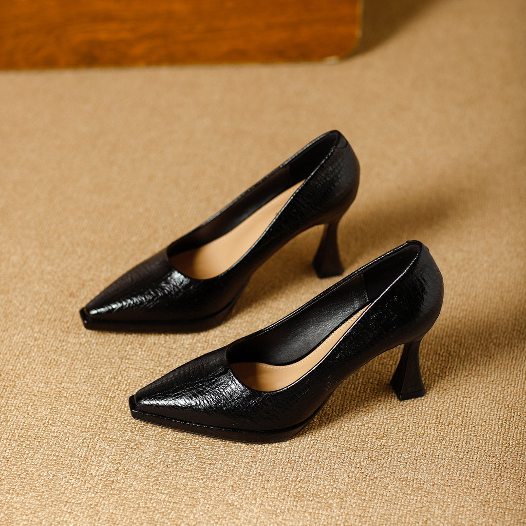 Marla Glossy Leather Platform Heels