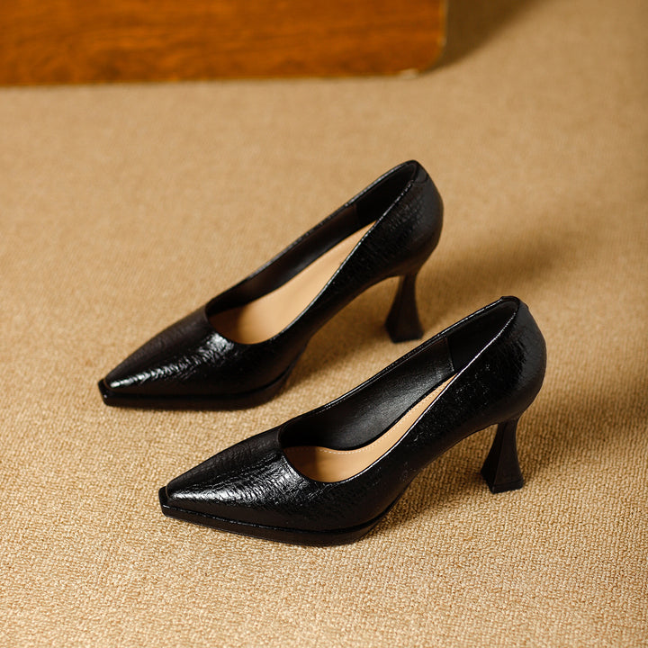 Marla Glossy Leather Platform Heels
