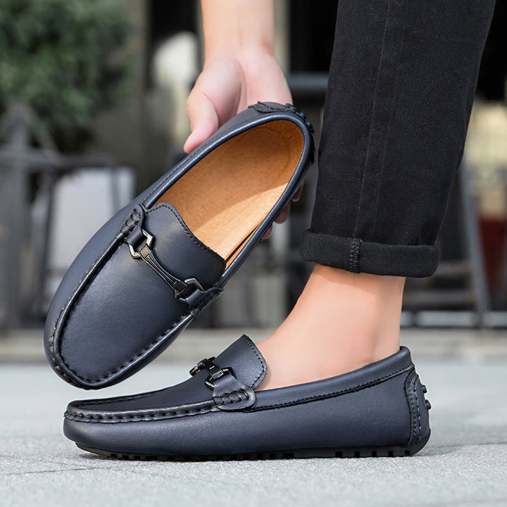 Breco Genuine Leather Moccasin Loafers