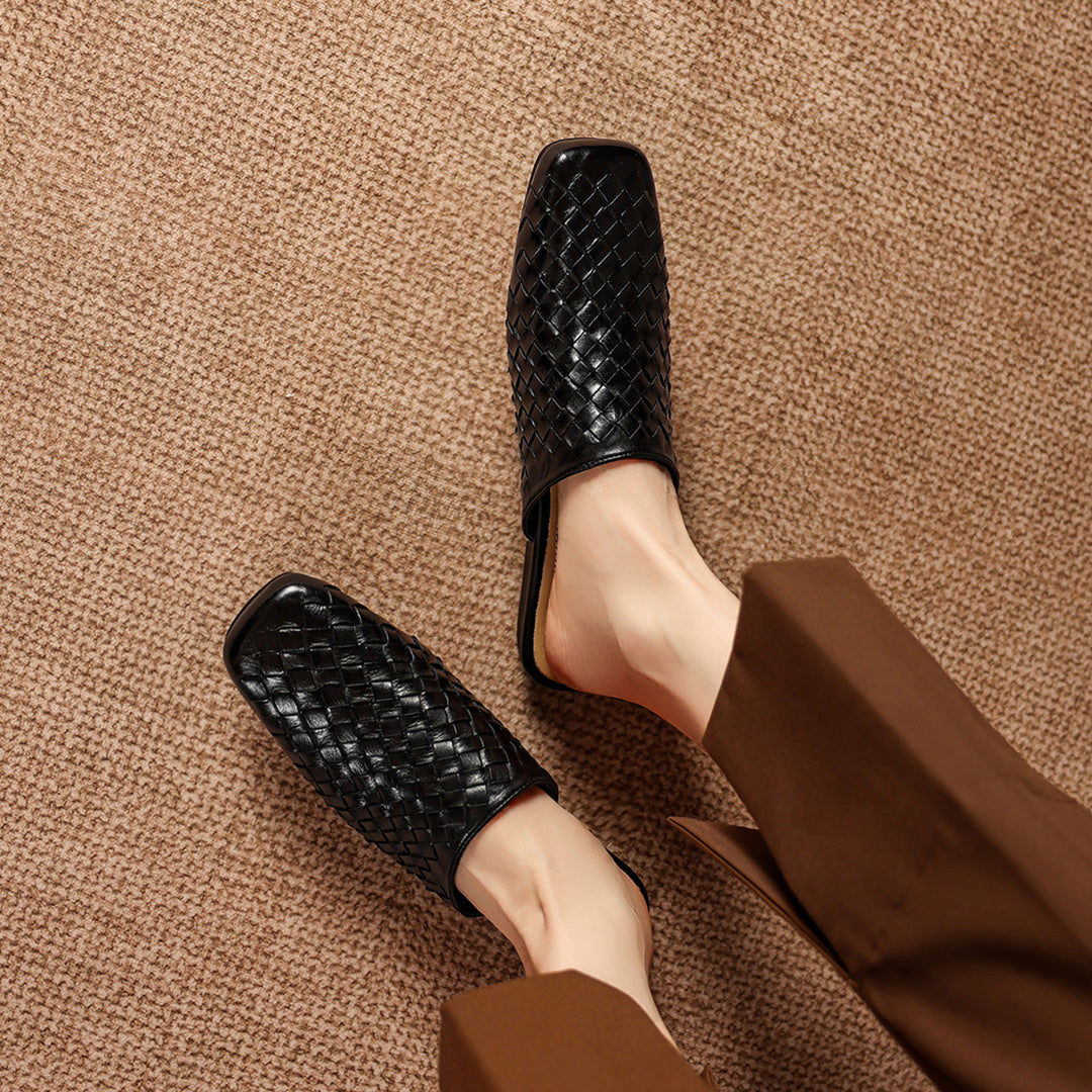 Nevia Genuine Leather Mules