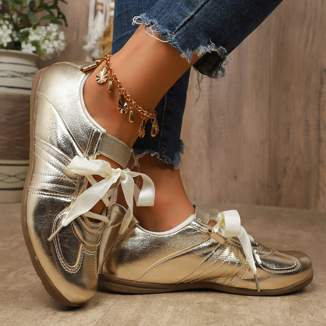 Delya Metallic Leather Shoes