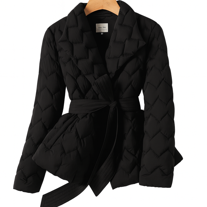 Women's Quilted Belted Jacket - Heston Manor