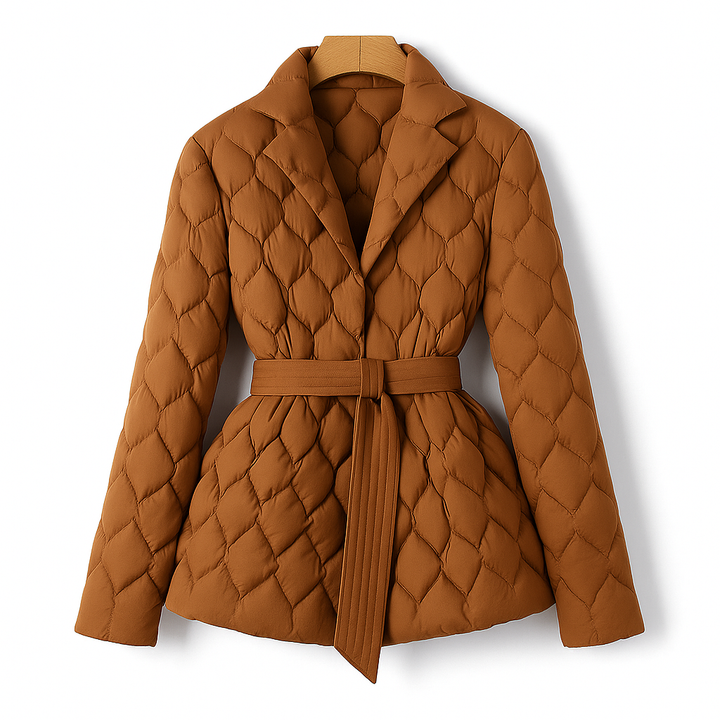 Women's Quilted Belted Jacket - Heston Manor