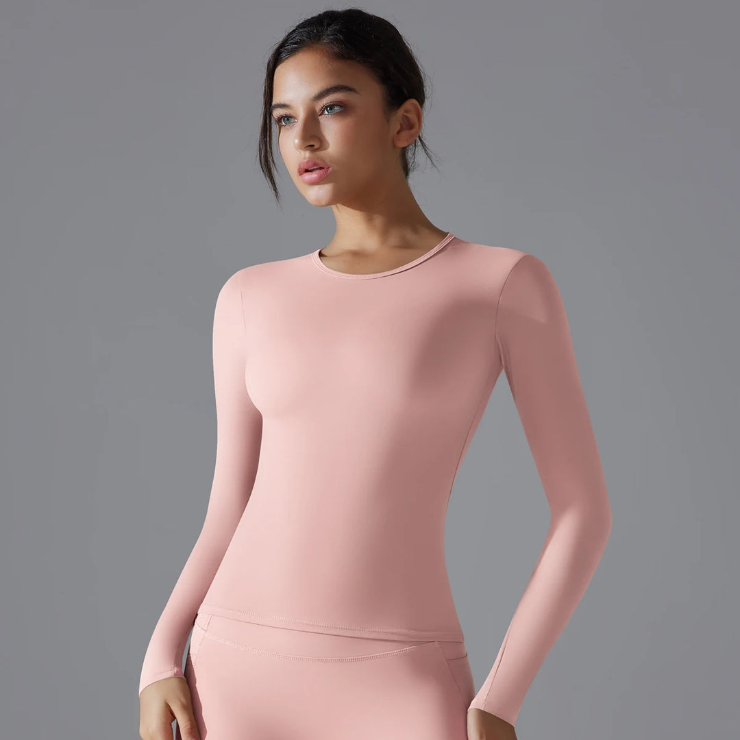Women’s Long Sleeve Yoga Fitness Top - Heston Manor