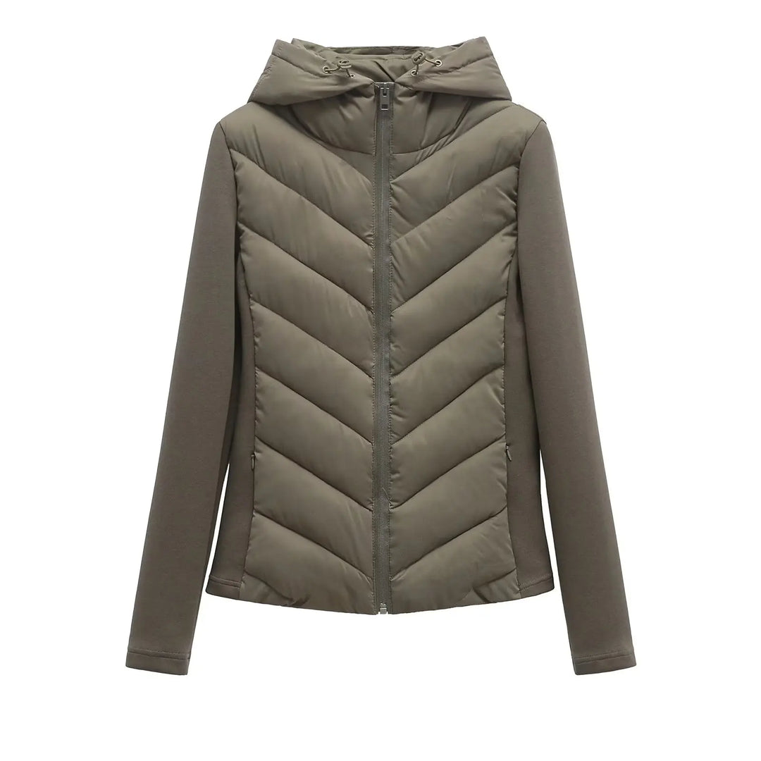 Women’s Lightweight Softshell Puffer Jacket with Hood - Heston Manor