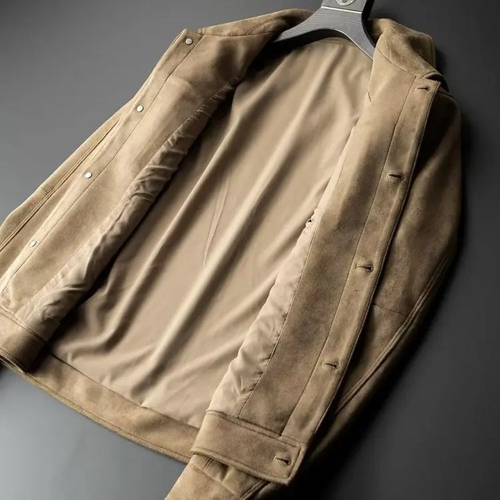 Men’s Soft-Texture Button Jacket - Heston Manor