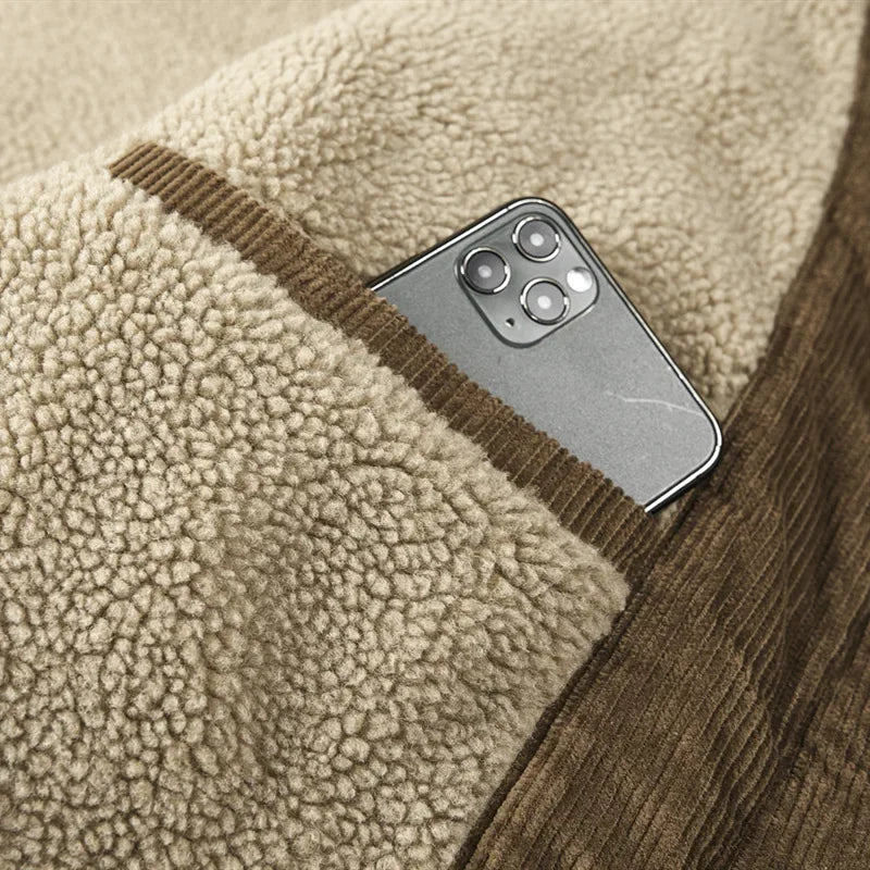 Men’s Sherpa-Lined Corduroy Jacket - Heston Manor