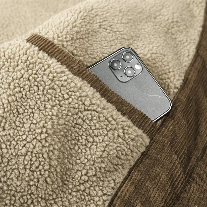 Men’s Sherpa-Lined Corduroy Jacket - Heston Manor