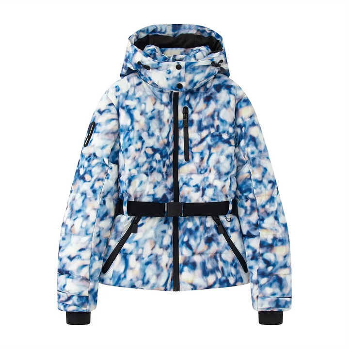 Women's Geometric Belted Winter Coat - Heston Manor