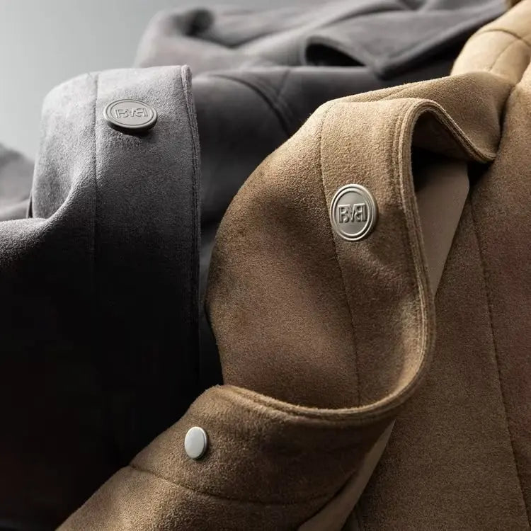 Men’s Soft-Texture Button Jacket - Heston Manor