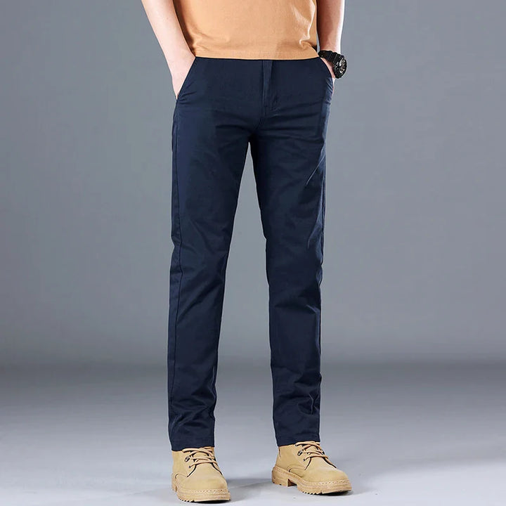 Men’s Slim Fit Cotton Casual Pants - Heston Manor