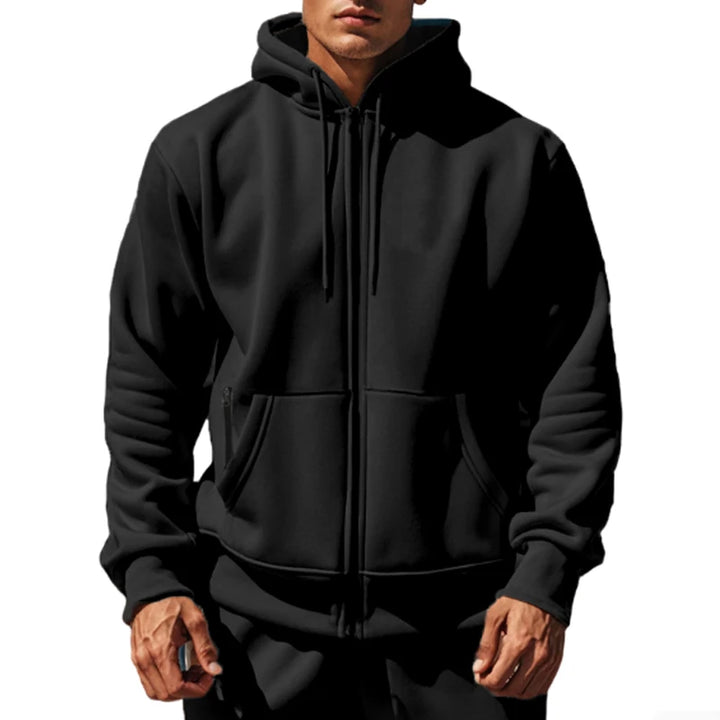 Men’s Zip-Up Hooded Sweatshirt - Heston Manor