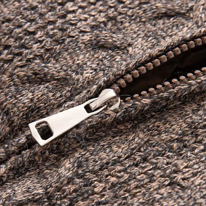 Women’s Textured Knit Zip Jacket - Heston Manor