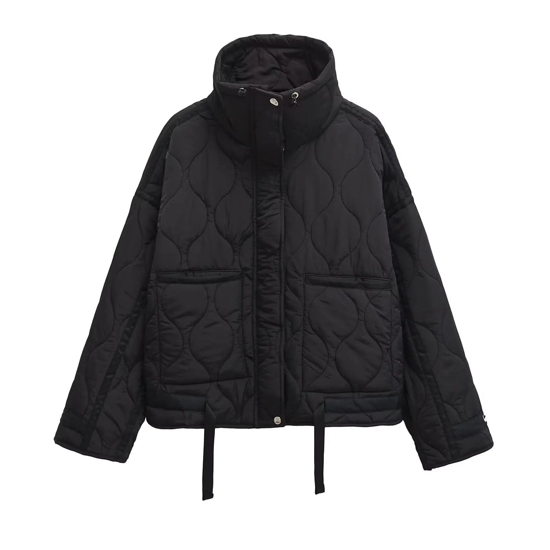 Women’s Quilted High-Neck Coat - Heston Manor