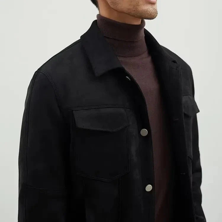 Men’s Soft-Texture Button Jacket - Heston Manor
