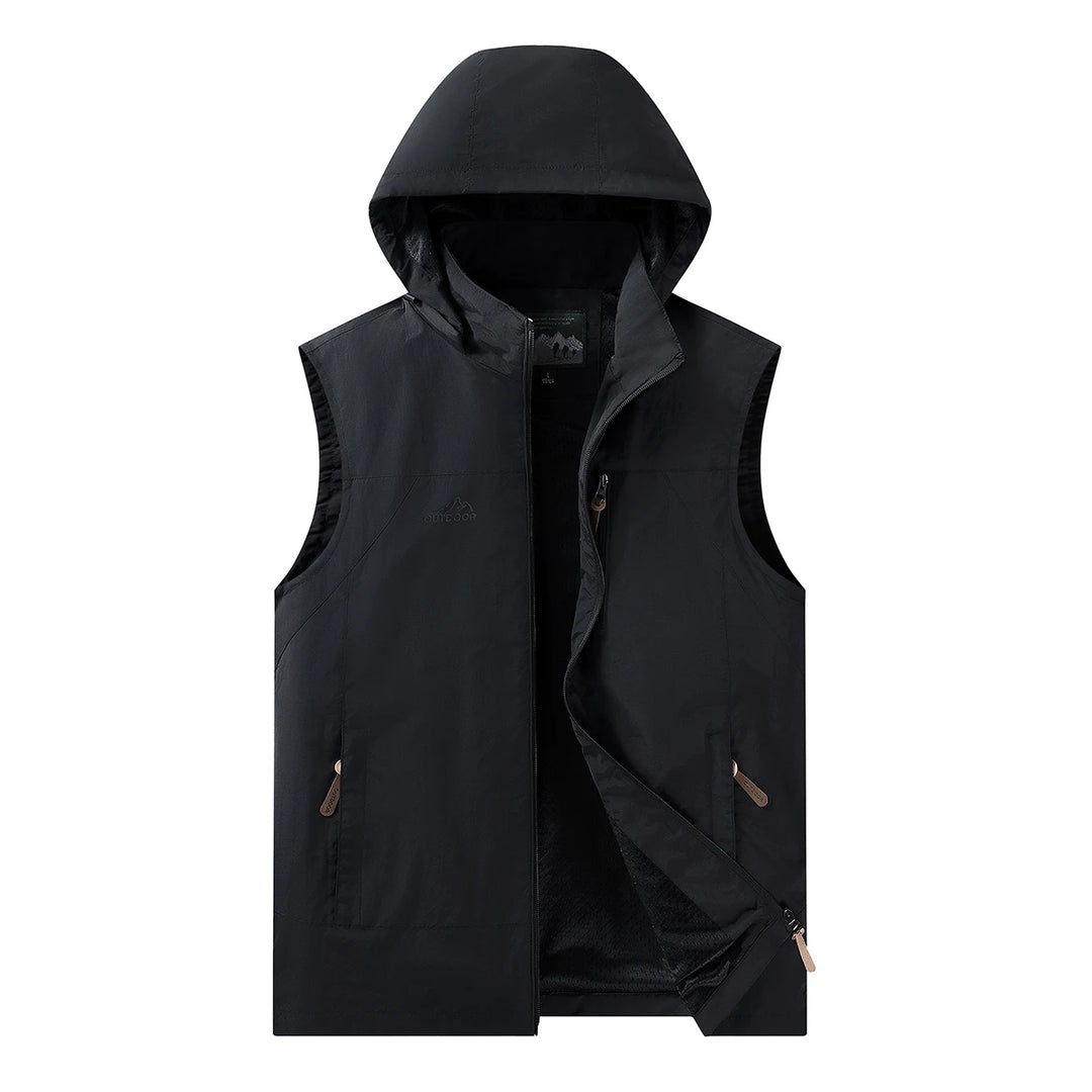 Outdoor Hooded Softshell Hiking Vest - Heston Manor