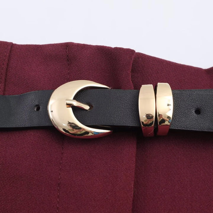Women's Pleated Tailored Pants with Belt - Heston Manor