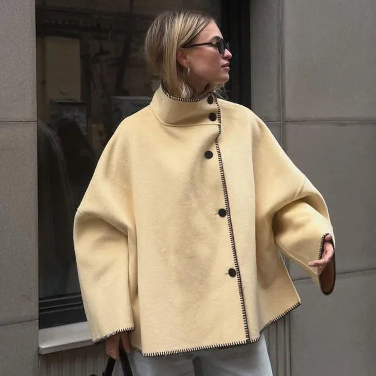 Women’s High-Neck Sculpted Jacket - Heston Manor