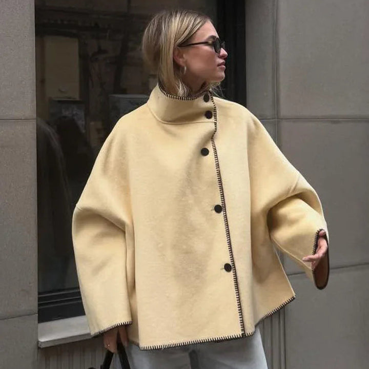 Women’s High-Neck Sculpted Jacket - Heston Manor