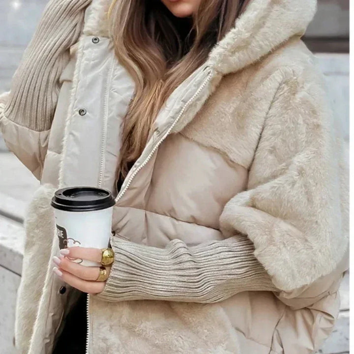 Women‘s Luxurious Faux Fur Puffer Jacket - Heston Manor