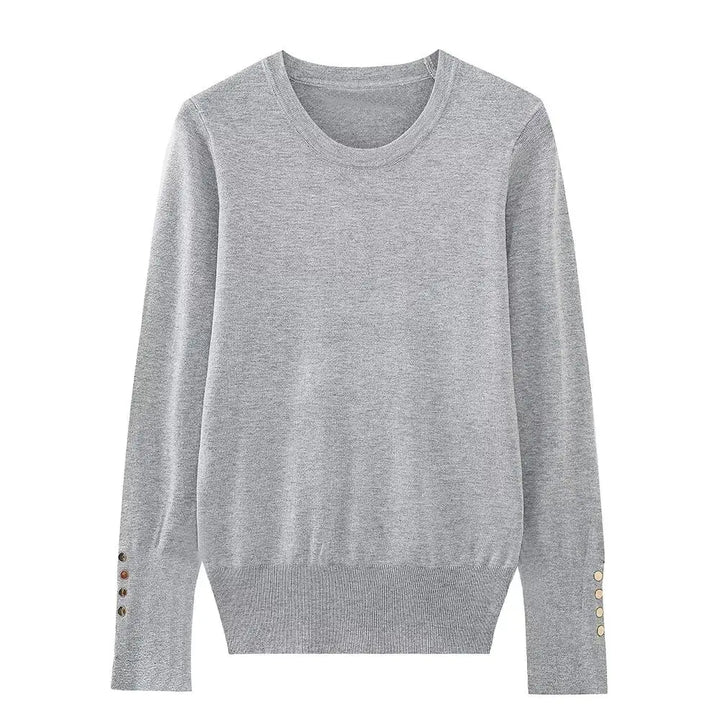Women's Button-Cuff Knit Sweater - Heston Manor