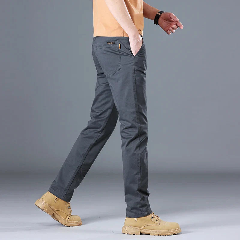 Men’s Slim Fit Cotton Casual Pants - Heston Manor