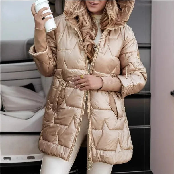 Women’s Gloss Quilted Puffer Coat - Heston Manor