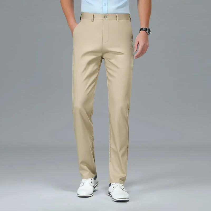 Men's Straight Leg Bamboo Fiber Trousers - Heston Manor