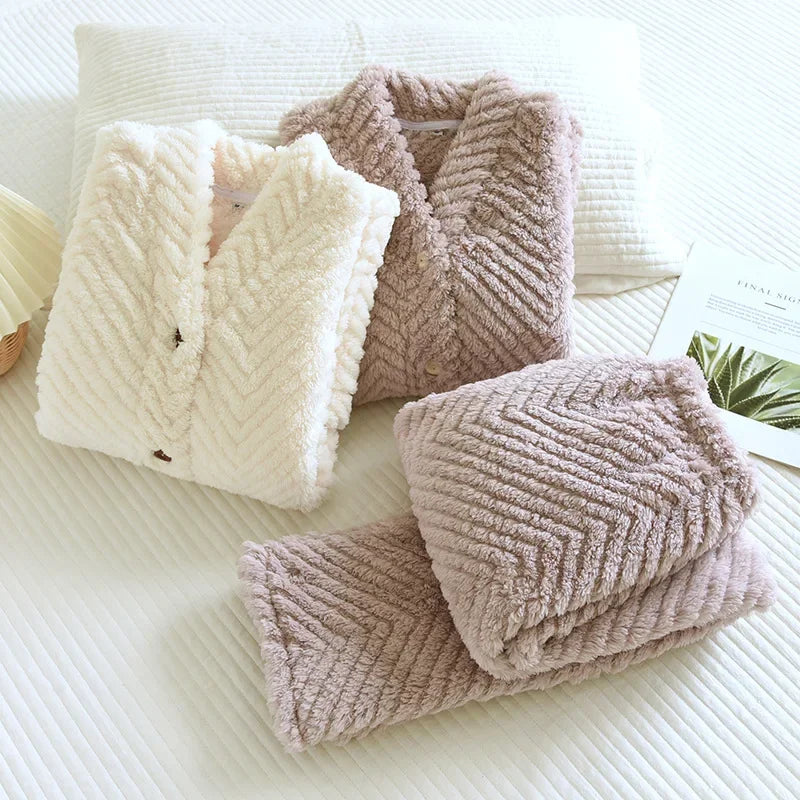 Women’s Plush Pajama Set - Heston Manor