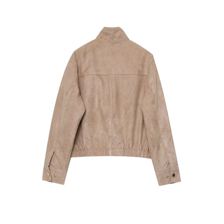 Women's Ultra-Soft Suede Button Jacket - Heston Manor