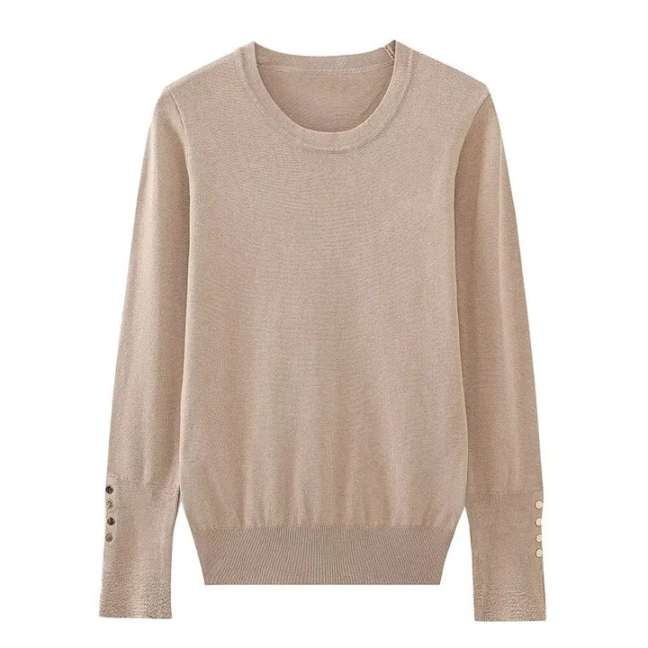 Women's Button-Cuff Knit Sweater - Heston Manor