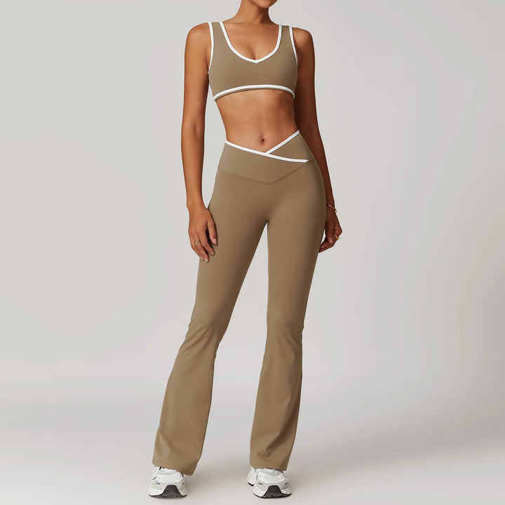 Women’s High Waist Leggings and Sports Bra Set - Heston Manor