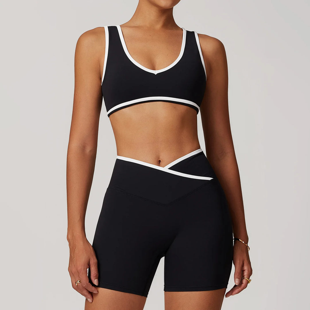 Women’s High Waist Leggings and Sports Bra Set - Heston Manor