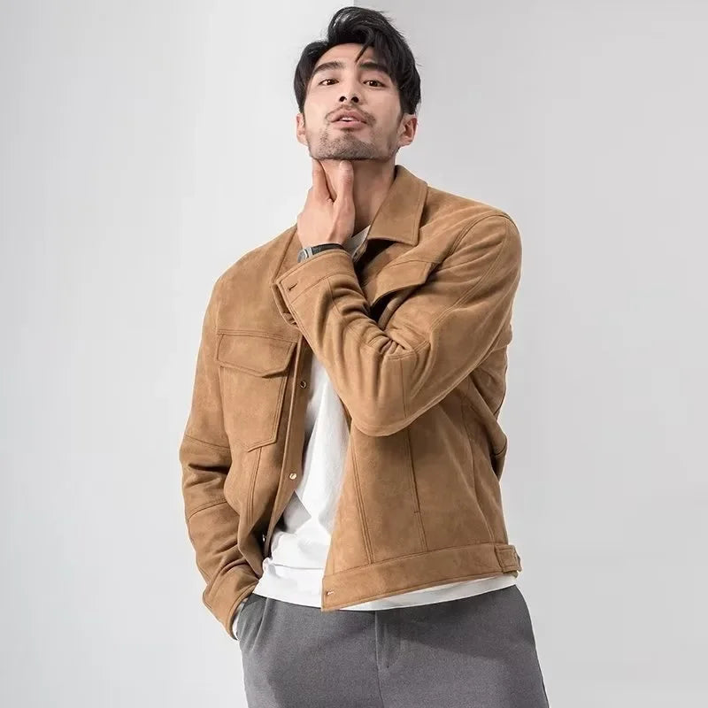 Men’s Soft-Texture Button Jacket - Heston Manor
