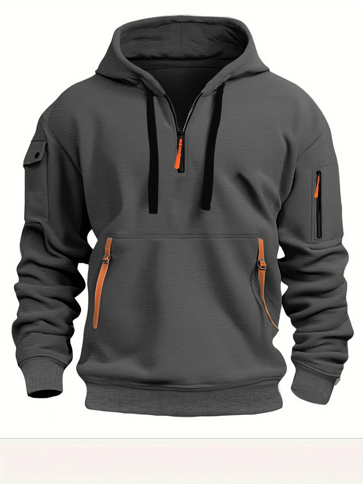 Men’s Utility Half-Zip Hooded Sweatshirt - Heston Manor
